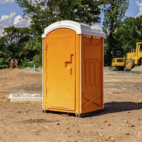 how often are the porta potties cleaned and serviced during a rental period in Rudd IA